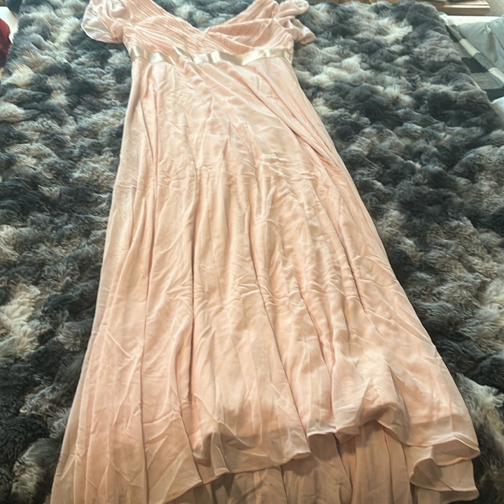 Long light pink formal dress